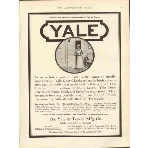 yale towne mfg company 1912 door checks liquid filled vintage ad