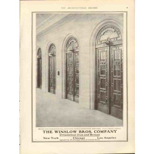 winslow bros company 1912 e river savings elevator doors vintage ad