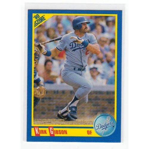 1990 Score Kirk Gibson baseball card #487 – Dodgers