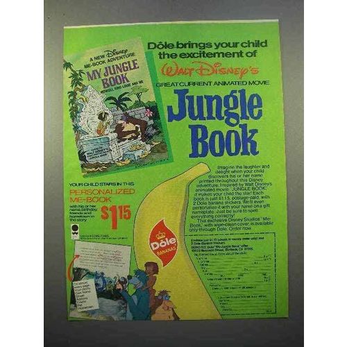 1978 Dole Banana Ad - Walt Disney's Jungle Book