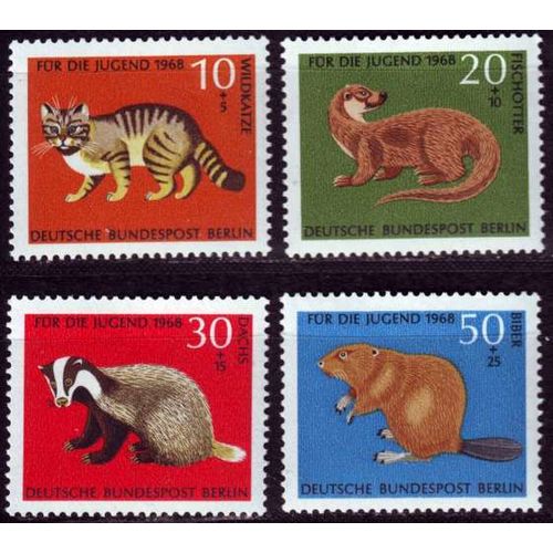 GERMANY BERLIN [1968] MiNr 0316-19 ( **/mnh ) [La] Tiere