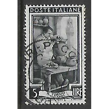 ITALY 1950 ITALY WORKERS 5L BLACK POTTER SG763 FINE USED#2