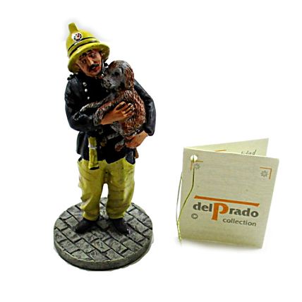 LONDON FIREFIGHTER+DOG, UK YEAR 1987 DELPRADO COLLECTION SCALE 1:32