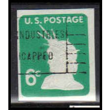 Used U551 6c Statue of Liberty Fine Cut Square Z2884