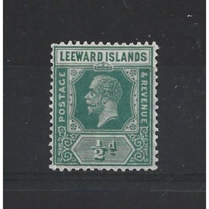 LeewardIslands.SG59 1/2d Blue-Green.Mounted Mint.Nov24a
