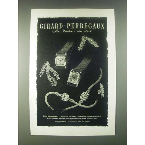 1946 Girard-Perregaux Watches Ad