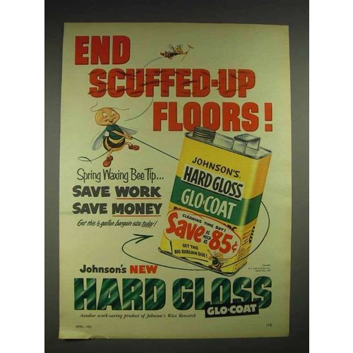 1953 Johnson's Wax Hard Glosss Glo-Coat Ad