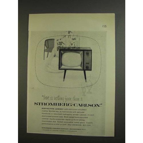 1955 Stromberg-Carlson Cremona K21-22H Television Ad