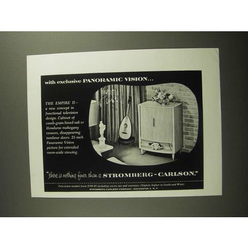 1955 Stromberg-Carlson Empire II Television Ad - Panoramic Vision