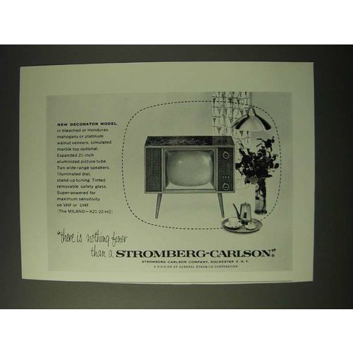 1955 Stromberg-Carlson Milano Model K21-22-HC Television Ad