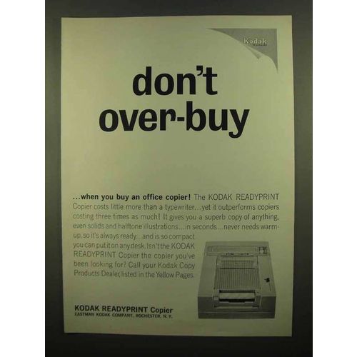 1965 Kodak Readyprint Copier Ad - Don't Over-Buy