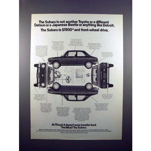 1971 Subaru Car Ad - Not Anything Like Detroit