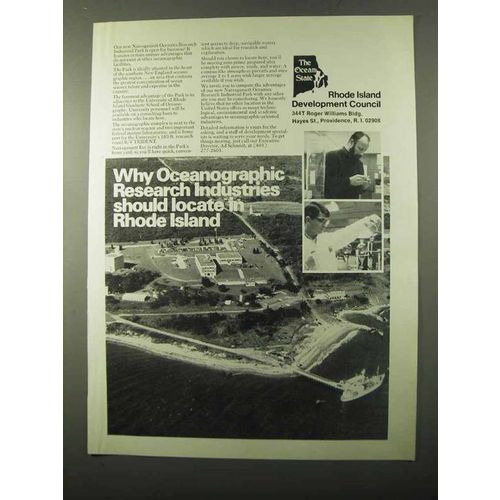 1971 Rhode Island Development Ad - Oceanographic