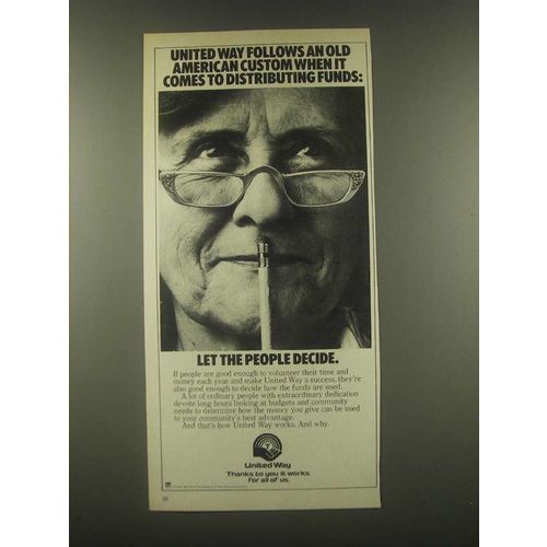 1985 United Way Ad - Let the People Decide