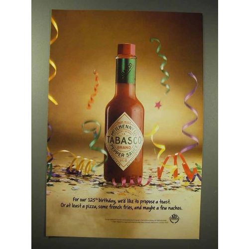 1993 Tabasco Pepper Sauce Ad - Our 125th Birthday