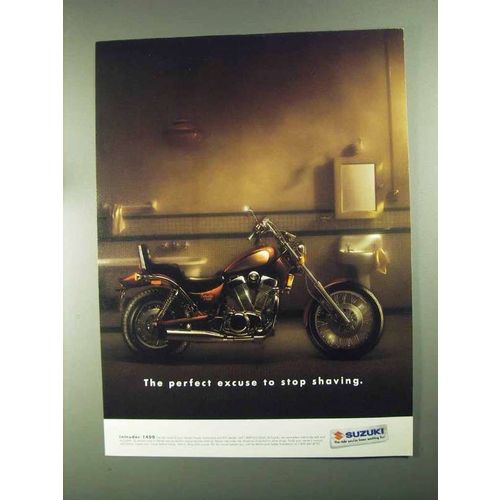 1993 Suzuki Intruder 1400 Motorcycle Ad - Stop Shaving