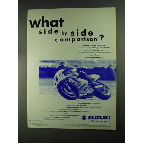1993 Suzuki GSX-R750W Motorcycle Ad - Britt Turkington