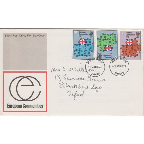 GB 1973 European Community set GPO FDC Oxford pm see others
