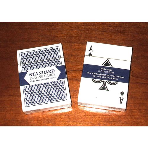 Deck Of Plastic Coated Playing Cards - New - Blue - Standard