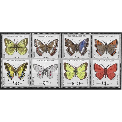 GER 1991 U/M (SET) 'BUTTERFLIES'( 8v)(EBID65-663)
