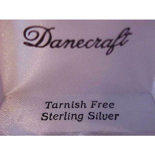 Cross Necklace Sterling Silver Cubic Zirconia Danecraft Necklace 18"