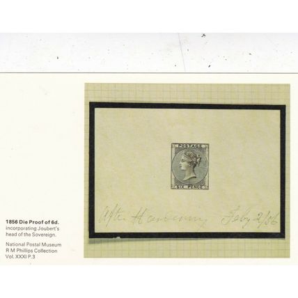 Die Proof of 6d 1856 National Postal Museum Postcard unused VGC