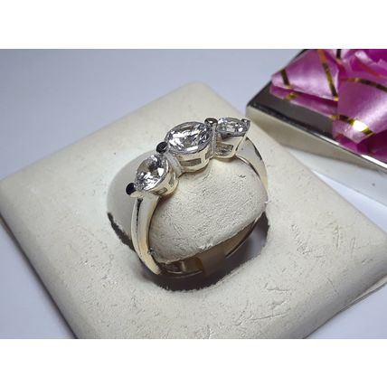 1.75cttw Past Present Future CZ Sterling Silver S-9.25 Anniversary Ring #15591