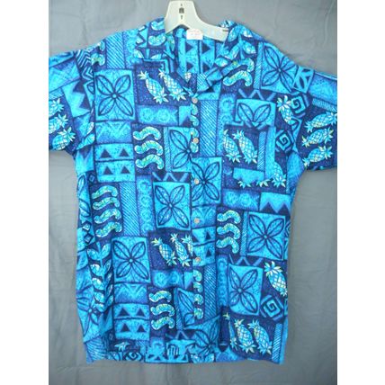 Vintage Volcanic Fashions of Hawaii Men's Large Shirt Tiki Pineapple Tropical