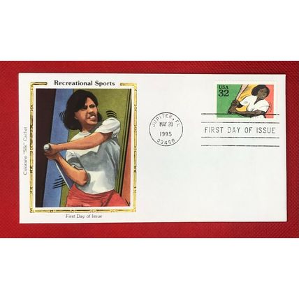 ZAYIX - 1995 US Colorano FDC # 2961-65 Recreational Sports - Tennis Golf Bowling