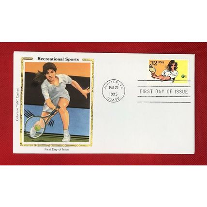 ZAYIX - 1995 US Colorano FDC # 2961-65 Recreational Sports - Tennis Golf Bowling