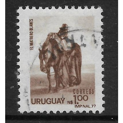 URUGUAY 1976 1p BROWN AT DAWN SG 1646 FINE USED#2