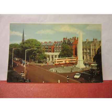 MONUMENT SQUARE, SOUTHPORT, LANCASHIRE unused postcard c. 1970 =
