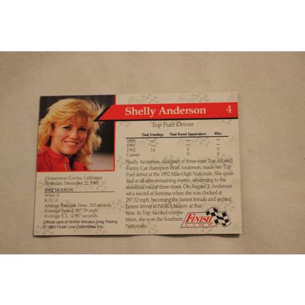 Shelly Anderson 1993 Finish Line NO. 4
