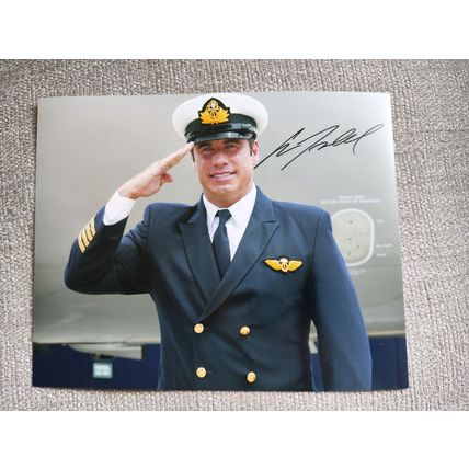 Genuine, Signed, 8"x10" Photo, John Travolta (Actor, Grease, Pulp Fiction) + COA