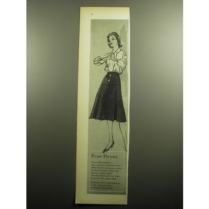 1958 Evan-Picone Skirt and Epic Shirt Advertisement