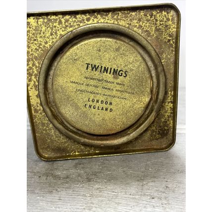 Twinings of London Earl Grey EMPTY Vintage 1990 Collectible Tin Container