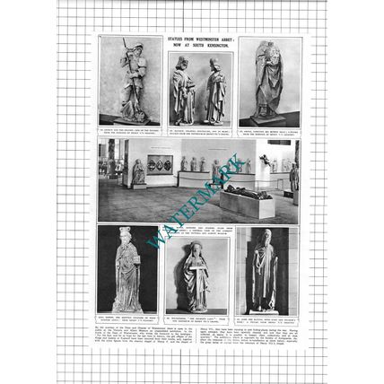 Westminster Abbey Statues Victoria and Albert Museum - 1945 Clipping/ Print