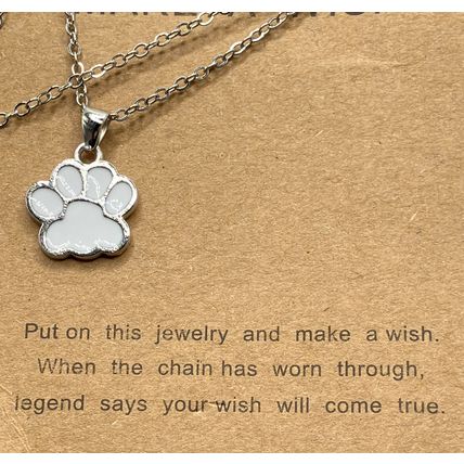Necklace Set 2pcs Cute Style Dog Paw Pendant #789