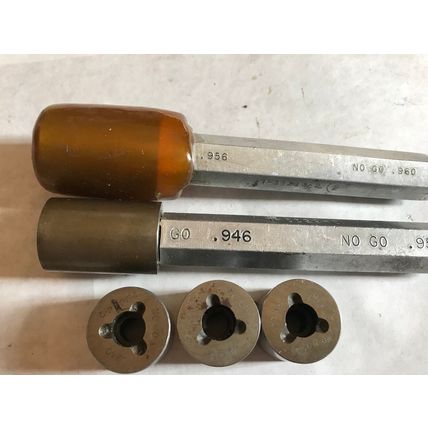 LOT the pipe machinery INSPECTION GO NO GO PLUG GAGE .940 .945 .942 .946 .956,AG