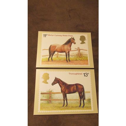 1978 GB PHQ Postcard covers set - Horse Breeds - PHQ30