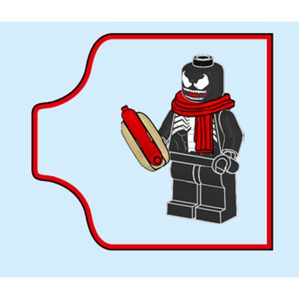 NEW Marvel Holiday Venom Minifigure with Hotdog and Hotdog Cart Mini Set