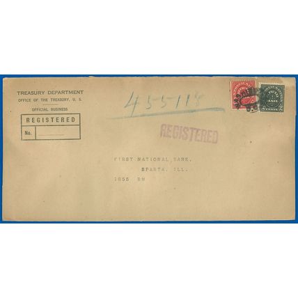 1914 WASH DC Oval, Scott #O125 POSTAL SAVINGS OFFICIALS *RARE* on O.B. Cover!