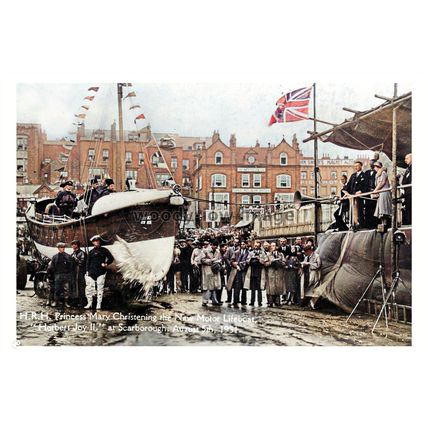 ptc3624 - Yorks - "Herbert Joy II" 1931's Lifeboat Christening, Scarb' print 6x4