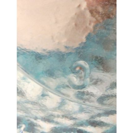 Glass Baby Blue #3 Diamond Pattern 6" Round Flower Vase Tabletop Decor