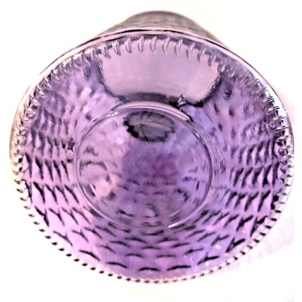 Glass Purple #1 Diamond Pattern 6" Round Flower Vase Tabletop Decor