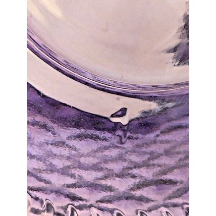 Glass Purple #1 Diamond Pattern 6" Round Flower Vase Tabletop Decor