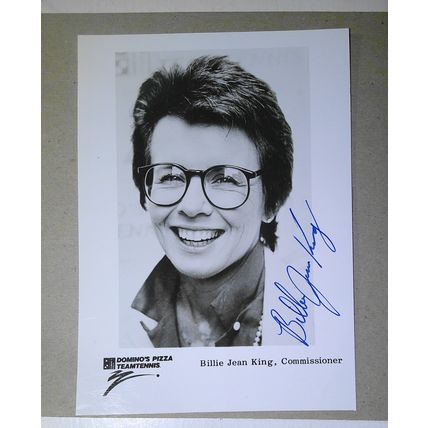 Tennis star Billie Jean King SIGNED photo - original 7x5