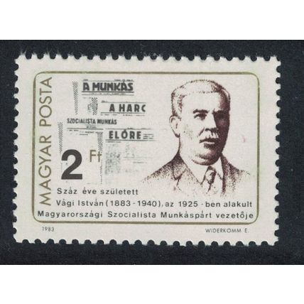 Hungary Istvan Vagi secretary of Socialist Workers' Party 1983 MNH SG#3503