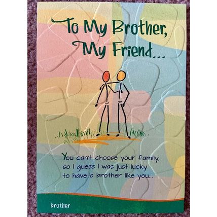 Blue Mountain Arts Brother Verse Card