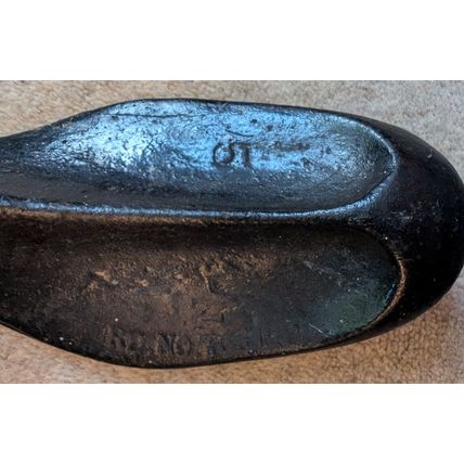 SHOE LAST Door Stop Metal Architectural Salvage Industrial Cobbler 1930s Antique